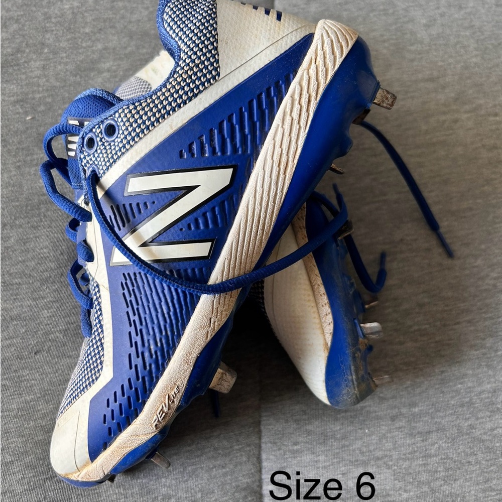 New Balance Blue and White Cleats